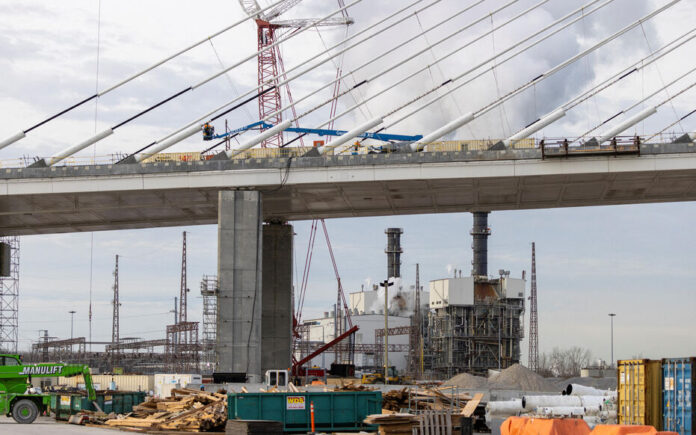 Gordie Howe International Bridge spanning the Detroit River