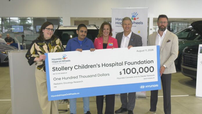 Stollery Children's Hospital Receives $100,000 Boost for Pediatric Cancer Research